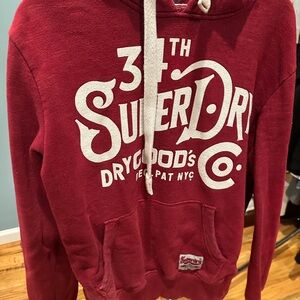 Superdry Men's Burgundy Hoodie